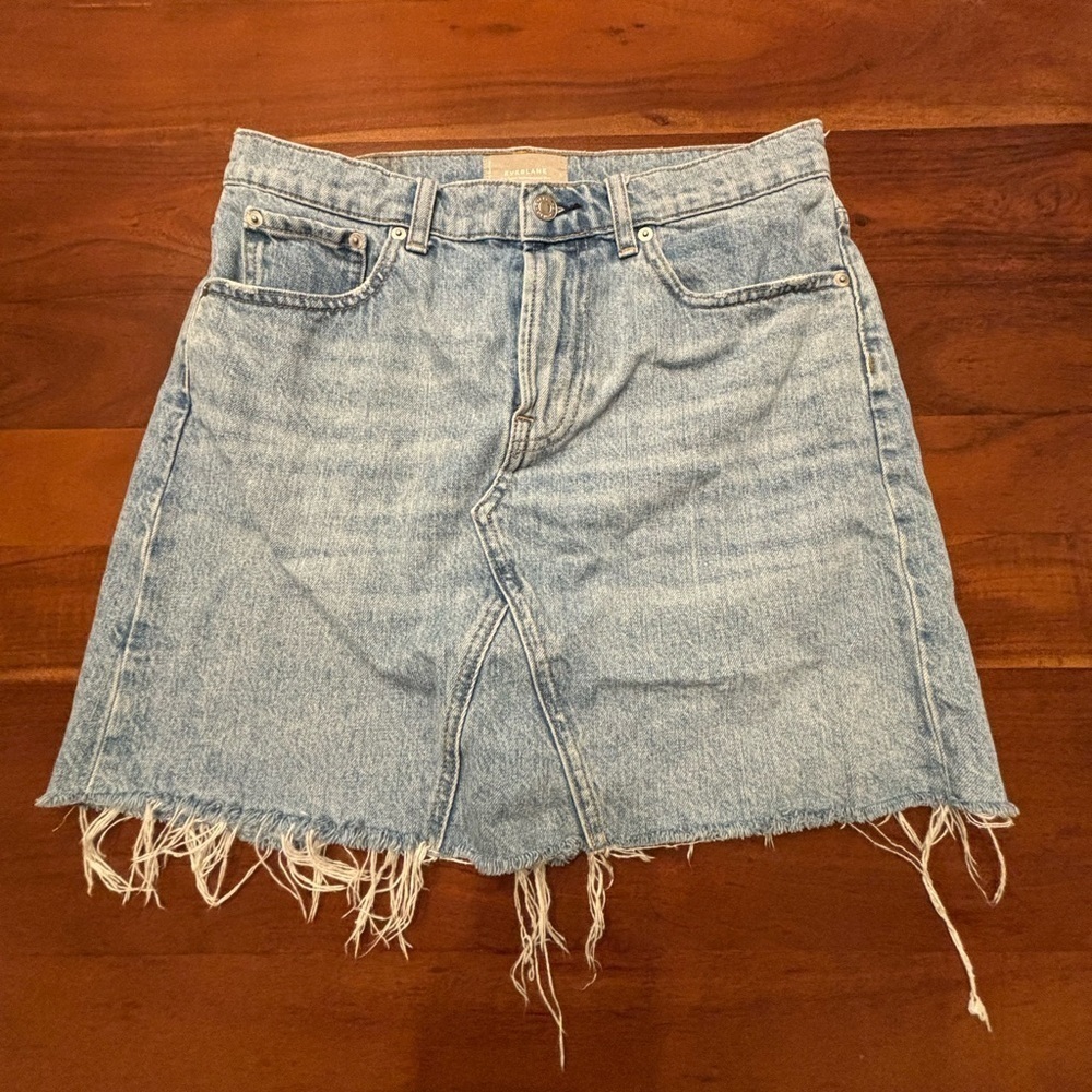 Everlane The Denim Reconstructed Skirt - Picture 5 of 10